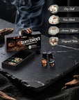 Gentleman Fragrance Oils Set, Essential Oil for Diffuser, Diffuser Oil, Use for Soap Candle Making, Sandalwood, Cedar, Rum, Leather, Smoky Oud, and Frankincense & Myrrh