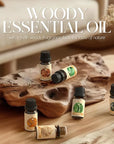 Woody Essential Oils Set, Fragrance Oil Set for Diffuser, Scent Diffuser Oil for Candle Making- Sandalwood, Cedar, Bamboo, Teak, Vetiver, Forest Pine