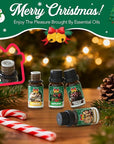 Christmas Essential Oils Set, Fragrance Oil Set for Diffuser, Scent Diffuser Oil for Candle Making-Christmas Cake, Eggnog, Candy Canes, Gingerbread, Mistletoe, Christmas Pudding
