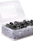 PANA 100 Pieces Nail Sanding Bands Professional Nail Manicure Great Fit for Nail Drill Bits for Acrylic Nails (240 Grit, Black)