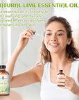 EVOKE OCCU Pure Lime Essential Oil for Diffuser, Aromatherapy, Hair and Candles Making - 4 Fl Oz