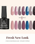 Beetles Matte Top Coat Gel Nail Polish Gel Top Coat & Base Set, 3Pcs Matte & Shiny Top Coat Nail Polish and Base Coat, No Wipe Long Lasting High Gloss and Matte Effects Soak off Uv DIY at Home