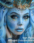 UCANBE Light Blue Face Body Paint Makeup Foundation, Cream Greasepaint for Kids & Adult, Non-Toxic FX Face Painting Kit for Halloween Smurf Avatar Corpse Bride Sally Face Makeup, Costume Cosplay Party