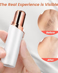 Facial Hair Remover for Women- as Seen on TV Painless Face Shaver -Mini Hair Remover, Electric Razor Shaver Portable Bikini Epilator for Lips, Chin(White+2 Heads)