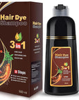 Brown Hair Dye Shampoo 3 in 1 for Gray Hair Coverage, Hair Color Shampoo for Women Men, Herbal Ingredients Shampoo Para Pintar el Cabello (16.9 Oz)