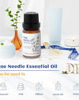 HIQILI 10ml Pine Essential Oil, 100% Pure Natural for Diffuser, Clean Spary, Winter Candle Making Scent- 0.33 Fl Oz