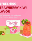 TEAZEN Strawberry Kiwi Kombucha Tea, Hydration Drink Mix, Sugar Free, Live Probiotics & Prebiotics, 30 Sticks, 5.29oz