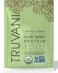 Truvani Vegan Pea Protein Powder | Matcha | 20g Organic Plant Based Protein | 1 Serving | Keto | Gluten & Dairy Free | Low Carb | No Added Sugar