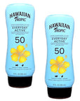 Hawaiian Tropic Everyday Active Sunscreen Lotion SPF 50, Water-Resistant, Broad Spectrum UVA/UVB Protection, 8 fl oz (Pack of 2)