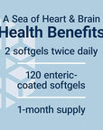 Life Extension Super Omega-3 EPA/DHA Fish Oil, Sesame Lignans & Olive Extract – Heart Health, Brain Health, Inflammation Health Support, Gluten-Free, Enteric-Coated, Non-GMO, 120 Softgels