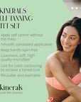 Skinerals Self Tanner Mitt Set, Ultra Soft Double-Sided Application Tanner, Exfoliating Glove and Face Mitt for the Most Even Tan, Tanning Mitt Applicator for Back and Body, Washable, 3 ct