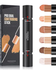 MEICOLY Cream Contour Stick Trio,Bronzer Highlighter Stick,2 in Makeup,6 Colors