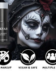 Gray / Grey Face Body Paint Stick, Eye Black Stick for Sports, Waterproof Full-Coverage Grey Face Makeup for Halloween Grayscale Zombie Werewolf Stage Cosplay Makeup