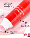 Dmsky Lip Gloss Bulk 12 Pack, Hydrating Squeeze Clear Lip Gloss Set with Shea Butter, Moisturizing High Shine Glossy Lip Oil for Dry Chapped Lips-12 Flavors