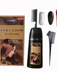 Red Hair Dye YIZHONG Permanent Hair Color Shampoo Gray Coverage Dark Red Hair Dye Classic Comb Applicator Easy Use Hair Coloring Cream Kit(Wine Red)