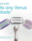 Gillette Venus Extra Smooth Charcoal Women's Razor Handle + 4 Blade Refills