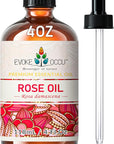EVOKE OCCU Rose Essential Oil for Skin Care, Relaxation, Home Cleaning, Add to Diffuser and Spary, DIY Candle and Soap - 4 Fl Oz