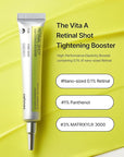 celimax The Vita A Retinal Shot Tightening Booster | 0.1% Retinal, Pore Minimizer, Wrinkles & Fine Lines, Firmer Skin, 15ml