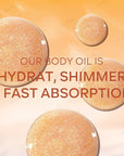KYDA Body Glow Oil, SPF 45 Sunscreen Body Oil with Gold Mica, Sun-kissed Glow Skin Illuminator, Moisturizing Coconuts Summer Sunscreen, Water Resistant, 3.38 fl oz, AMBER
