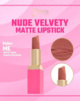 Juvia's Place The Nude Velvety Matte Lipstick Me - Nude, Long-lasting Lipstick, Rich-Color Lip Makeup, Creamy with Matte Finish, Beauty & Lip Products