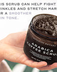 Brooklyn Botany Arabica Coffee Body Scrub - Moisturizing and Exfoliating for Body, Face, Hand, Foot - Fights Stretch Marks, Fine Lines, Wrinkles - Great Gifts for Women & Men - 10 oz