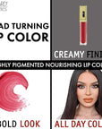 Gerard Cosmetics Color Your Smile Lip Gloss Salmon, Super Pigmented Peach Lip Gloss with LED Light and Mirror, Shiny Finish, Hydrating Liquid Peach Lipstick, Cruelty Free and Made in USA
