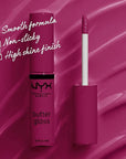 NYX PROFESSIONAL MAKEUP Butter Gloss, Non-Sticky Lip Gloss - Devil's Food Cake (Deep Plum)
