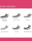 KISS Lash Couture LuXtensions Collection False Eyelashes, Flat Lash Technology, Super Slim Lash Band, Real Lash Extension Fibers, Reusable, Contact Lens Friendly Strip Lashes, Style Royal Silk, 1 Pair