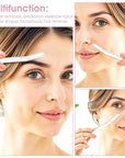 6pcs Eyebrow Razors for Women, Multipurpose Trimmers Set Precision Facial T Shape Shaver Hair Removal Tools Portable Face Exfoliating Dermaplaning Kit with Protective Cover Peach Fuzz