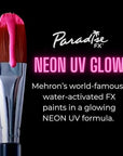 Mehron Paradise FX UV Neon Glow – Neon UV Intergalactic 1.4 oz | Water Activated Black Light UV Paint for Raves, Costumes, SFX, Halloween, Stage, Theater & Cosplay