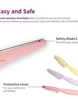 Dorco Tinkle Everglow, 12 Razors (4 Packs of 3), Eco-Friendly Dermaplaning Tool, Multipurpose Eyebrow Razor & Face Shaver