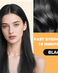 Black Hair Dye Shampoo 3 in 1 for Gray Hair Coverage, Hair Color Shampoo for Women Men, Herbal Ingredients Champu Para Pintar el Cabello (16.9 Oz)
