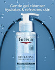 Eucerin Hydrating Cleansing Gel, Daily Face Wash and Makeup Remover Formulated with Hyaluronic Acid, 6.8 Fl Oz Bottle