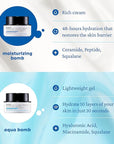 belif Moisturizing Bomb – Daily Ceramide Moisturizer with Peptide & Squalane, 48hr Hydration & Anti-Aging Cream, Milky & Lightweight, Restores Skin Barrier, Korean Skincare, 0.84 fl oz (25ml)