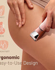Bikini Trimmer for Women: Mirror Electric Shaver for Body Pubic Hair with LED Light, IPX7 Waterproof Portable Lady Facial Razor with Ceramic Blade,Rechargeable Body Groomer for Leg,Arm,Underarm