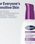 Cetaphil DermaControl Oil Absorbing Moisturizer with SPF 30, For Sensitive, Oily Skin, 4 Fl oz, Absorbs Oil, Reduces Shine, Hydrates, Protects, No Added Fragrance