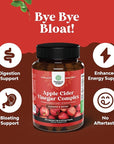 Cleansing Apple Cider Vinegar Capsules - ACV Cleanse and Detox Pills for Gut and Digestive Health with Slimming Cayenne - Extra Strength ACV Capsules for Gut Cleanse and Full Body Detox (60 Servings)