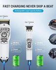 BESTBOMG® Hair Clippers & Trimmer Ceramic T-Blade Cordless Haircut Sets Rechargeable 2000mAh/1200mAh with 10 Guide Combs & for Men/Father/Husband/Boyfriend