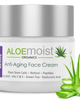 Advanced Retinol Cream for Face: Aloemoist Revive Anti Aging Face Cream for Women & Men Topical Retinoid Wrinkle Repair Day or Night Moisturizer, Organic Retinol Facial Moisturizer for Aging Skin Care
