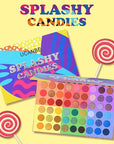 UCANBE 54 Colors Splashy Candies Eyeshadow Palette + 15pcs Makeup Brush Set, Highly Pigment Matte Metallic Shimmer Glitter Eye Shadow Bright Color Long Lasting Waterproof Easy Blending Make Up Pallet