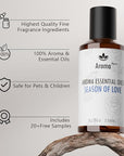 Hotel Fragrance Oil - Season of Love Essential Oils for Scent Diffuser - Rose, Orange, Lychee, Musk - Home Luxury Scents Aroma Fragrance for Home, Office