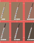 Maybelline Build-A-Brow 2-in-1 Brow Pen and Sealing Eyebrow Gel, Eyebrow Makeup for Real-Looking, Fuller Brows, Ash Brown, 1 Count