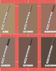Maybelline Build-A-Brow 2-in-1 Brow Pen and Sealing Eyebrow Gel, Eyebrow Makeup for Real-Looking, Fuller Brows, Black Brown, 1 Count
