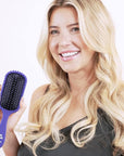 The Knot Dr. hair brush by Conair - Detangling hair brush - Removes Knots and Tangles in wet or dry hair - curly hair brush - Purple