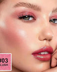 Blush Stick, Multi-use Blush Stick for Cheeks, Eyes, Lips, Silky Creamy Face Stick for Old Women & Mature Skin, Blendable and Buildable Color, Long Lasting Waterproof Non-greasy Formula (#03, Blush)