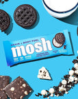 MOSH Cookies and Cream Crunch Bars, 12g Grass-Fed Protein, Keto Snack, Gluten-Free, No Added Sugar, Lion's Mane, B12 Vitamins, Supports Brain Health, Workout Recovery, Breakfast To-Go (12 Bars)…