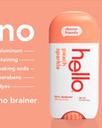Hello Peach Aluminum Free Deodorant for Women + Men, Natural Fragrance, Dermatologically tested, Baking Soda Free, Parabens Free, Dye Free, 24 Hour Odor Protection, (Pack of 2)