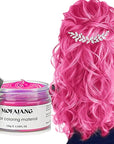 Pink Temporary Hair Wax Color 4.23 oz - Easy Washout Temporary Hair Color Wax for Halloween Cosplay, Party (Pink, Pink)