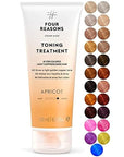 FOUR REASONS Color Mask - Apricot - (27 Colors) Toning Treatment, Color Depositing Conditioner, Tone & Enhance Color-Treated Hair - Semi Permanent Hair Dye, Vegan and Cruelty-Free, 6.76 fl oz