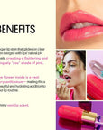 Winky Lux Flower Balm, pH Lip Balm, Color Changing Lipstick and Tinted Stain, Vegan & Cruelty Free Lip Balm, Hydrate & Plump, Sheer Pink Lipstick, Blue Flower
